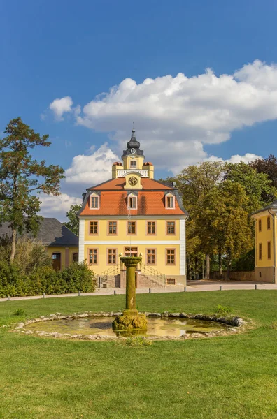 Fontein Vijver Het Kasteel Belvedere Weimar Duitsland — Stockfoto