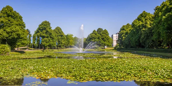 Fountain Pond Westfalen Park Dortmund Germany — Stockfoto