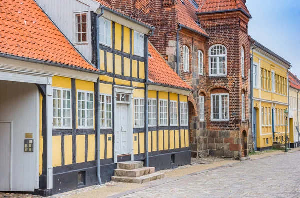 Historic Houses Central Street Viborg Denmark — 图库照片