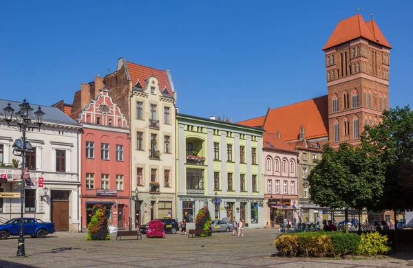 Colorful Houses Historic Market Square Torun Poland — Foto de Stock