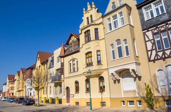 Street Colorful Houses Spa Town Bad Salzelmen Germany — стоковое фото