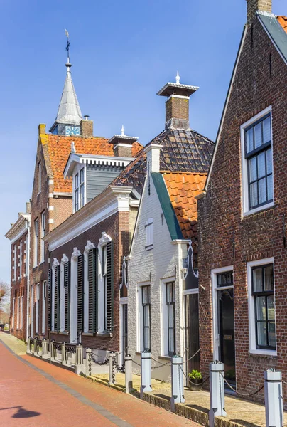 Oude Huizen Aan Centrale Straat Van Balk Nederland — Stockfoto