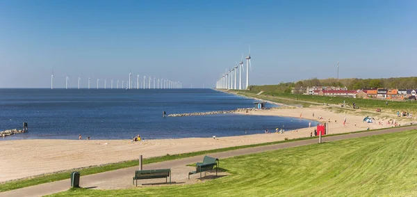 Panorama Plage Digue Urk Pays Bas — Photo