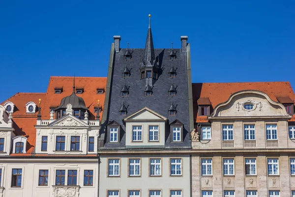 Historic buildings on the market square of Leipzig, Germany