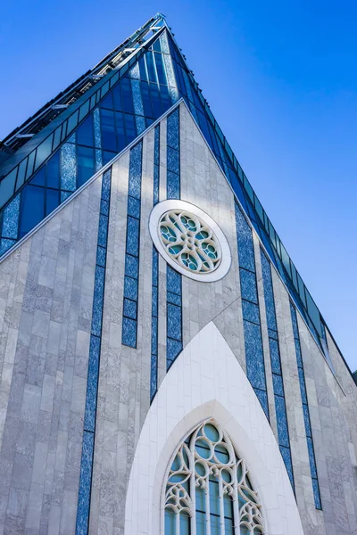 Fenster Des Modernen Universitätskirchengebäudes Leipzig — Stockfoto