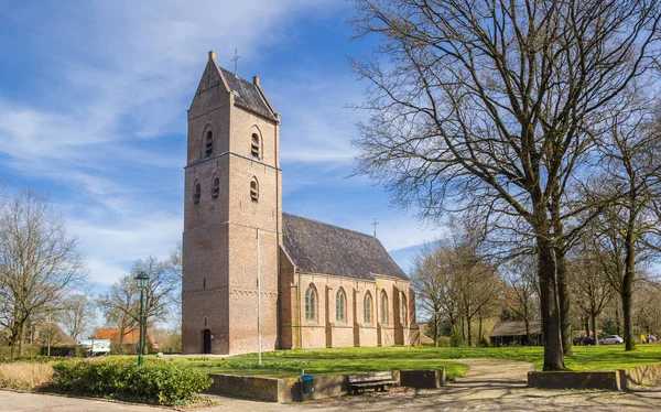 Hollanda Nın Küçük Vledder Kasabasının Tarihi Kilisesi — Stok fotoğraf