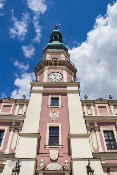 Torre Del Histórico Ayuntamiento Zamosc Polonia — Foto de Stock