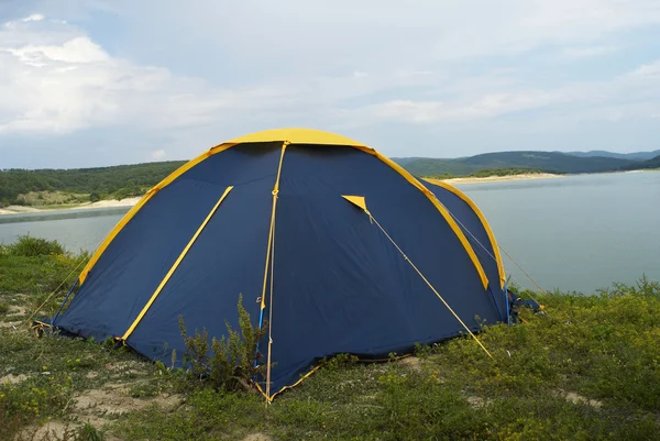 Zelten am See — Stockfoto