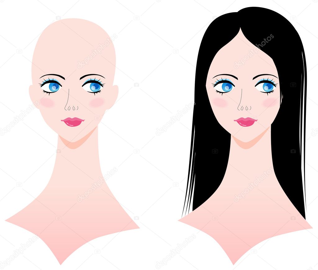 Skinhead Hairstyle The Woman Of Black Hair And A Skinhead