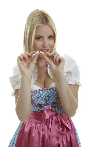 Kvinna i dirndl — Stockfoto