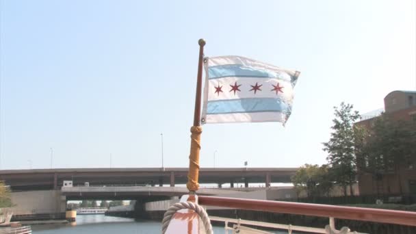 Bandera de Illinois — Vídeo de stock