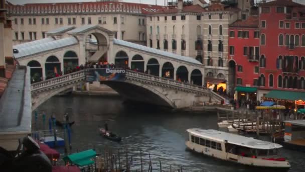 Timelapse γέφυρα Ριάλτο — Αρχείο Βίντεο