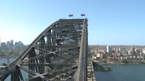 Sydney Harbour bridge tırmanmak — Stok video