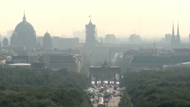 공중 베를린 도시 풍경 — 비디오