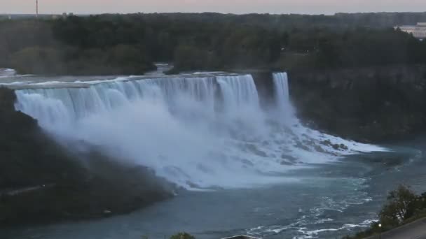 Timelapse Niagara Falls sunrise — Stock Video