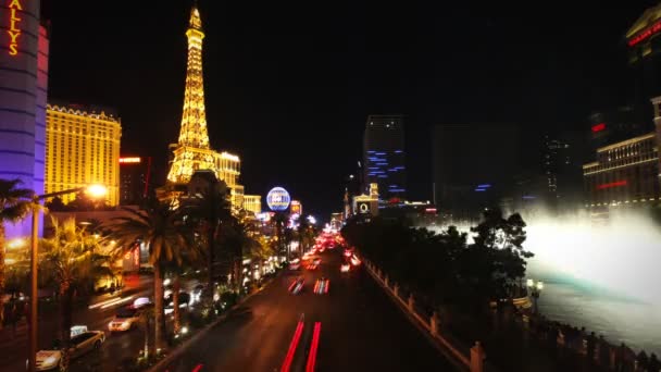 Watershow бульвар Лас-Вегас — стокове відео