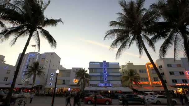 Miami Beach Ocean Drive timelapse — Vídeos de Stock