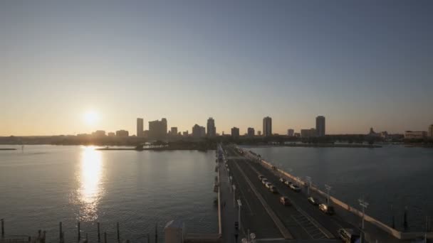 Санкт-Петербург захід сонця — стокове відео
