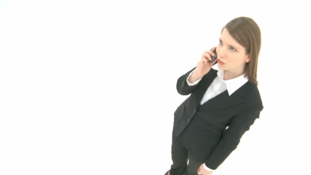 Žena na telefonu — Stock video