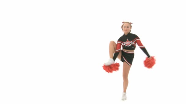 Cheerleading pose — Stockvideo