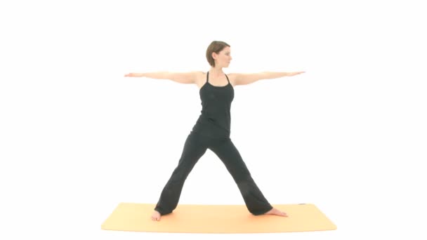 Yoga asana — Stok video