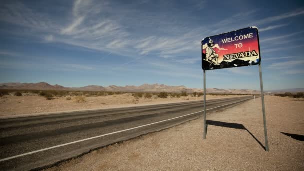 Autopista en Nevada — Vídeos de Stock