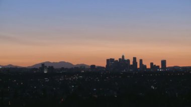 Los angeles skyline gündoğumu