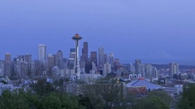 Seattle skyline günbatımı