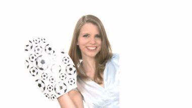 kadın dalgalar büyük eldiven