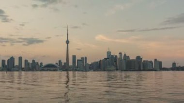 Timelapse toronto skyline günbatımı