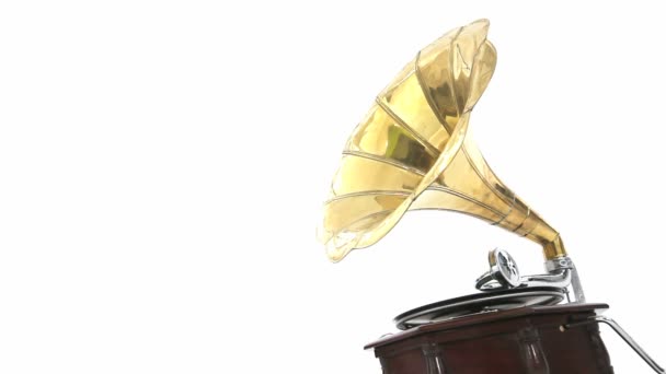 Vintage Gramophone — Stock Video