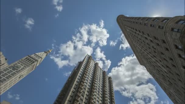 Timelapse Flatiron Building — Stock Video