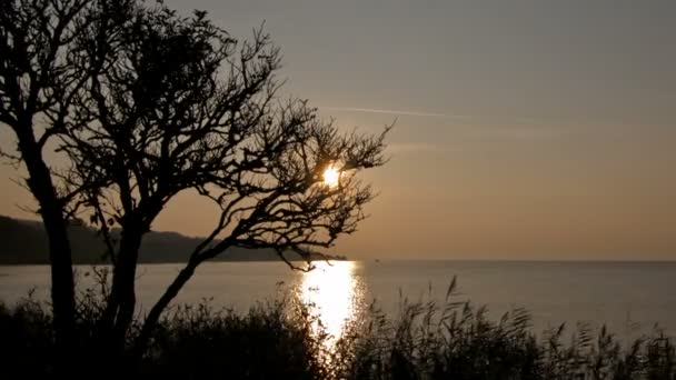 Ηλιοβασίλεμα στη Βαλτική θάλασσα — Αρχείο Βίντεο