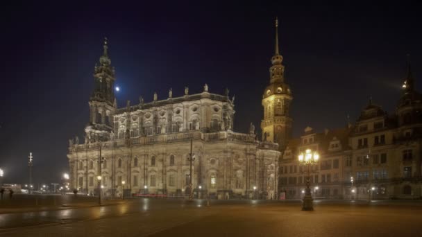 Timelapse St. Trinitatis Dresden — Stock Video