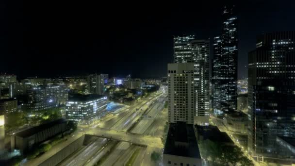 Seattle zonsopgang interstate verkeer — Stockvideo