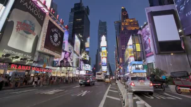 Times Square Puesta de sol — Vídeos de Stock