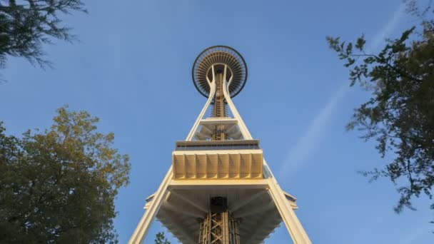 Desmayo de global aguja espacial de Seattle — Vídeo de stock