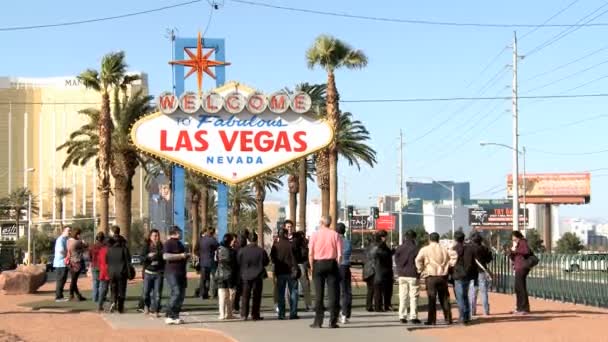 Sign Welcome to Las Vegas — Stock Video