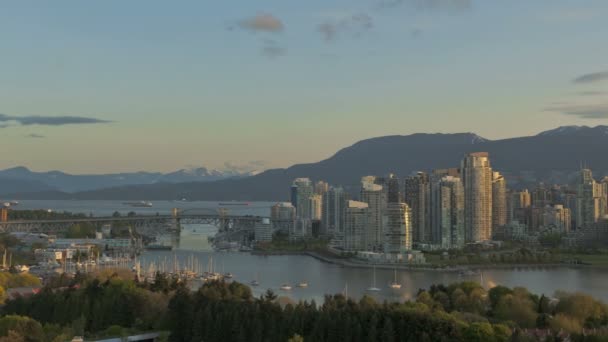 Zeitraffer-Vancouver-Skyline — Stockvideo
