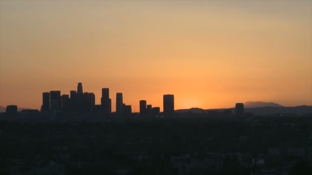 Wschód słońca panoramę miasta los angeles — Wideo stockowe