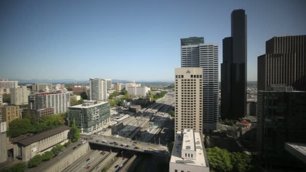 Tráfego interestadual de Seattle — Vídeo de Stock