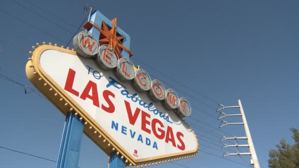 Sign Welcome to Las Vegas — Stock Video