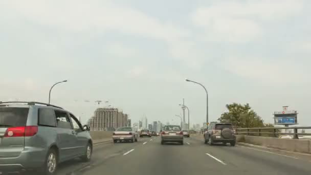 Timelapse toronto horizonte en coche — Vídeos de Stock