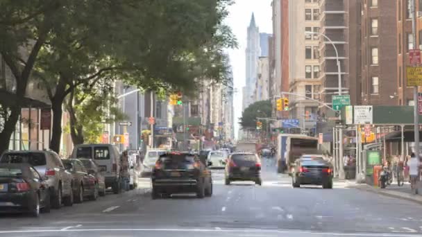 Timelapse трафіку на Бродвеї — стокове відео