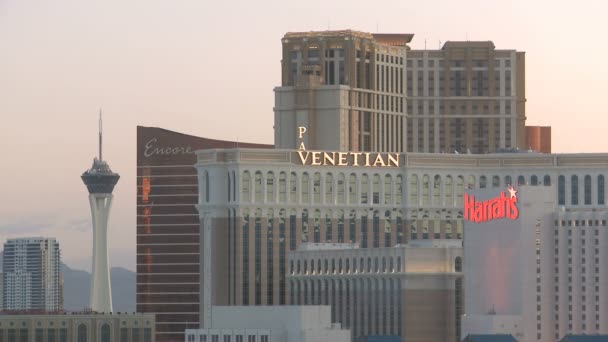 Vista de la ciudad de Las Vegas mañana — Vídeo de stock