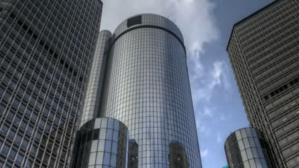 Centro Renascentista de Detroit — Vídeo de Stock