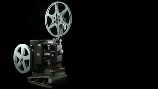 Vintage projektor 8mm — Stockvideo