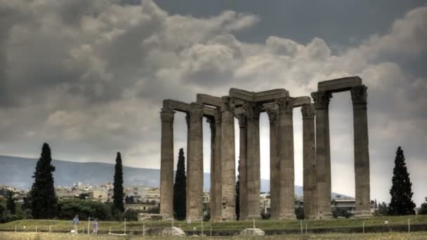 Tempel van de Olympische zeus — Stockvideo