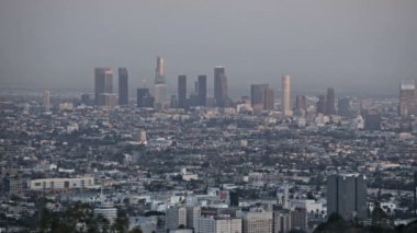Los angeles skyline günbatımı