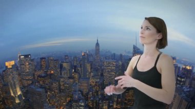 kadının önünde new york